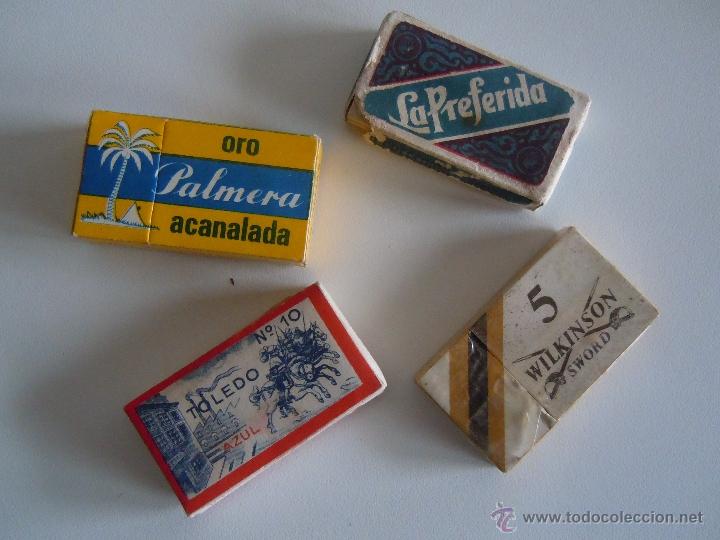 Antig&uuml;edades: CUATRO CAJAS ANTIGUAS DE HOJAS DE AFEITAR - Foto 1