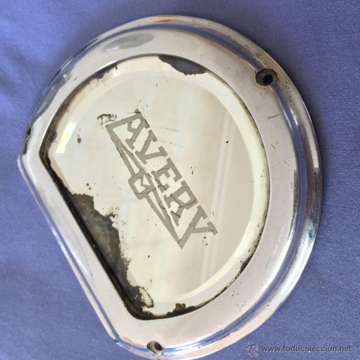 Antig&uuml;edades: LOGOTIPO DE ANTIGUA BASCULA AVERY CROMADO Y ESPEJO - Foto 2