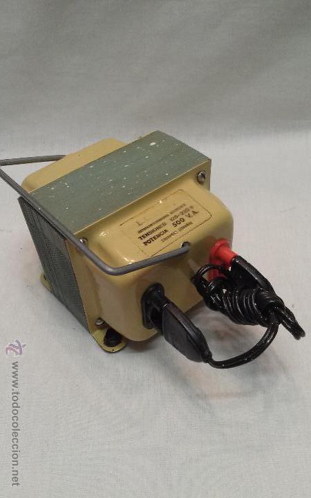 antiguo transformador de luz - 125 v a 220 v - Compra venta en todocoleccion