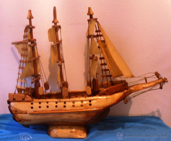 Antig&uuml;edades: CARABELA DE MADERA, ESCULTURA, - Foto 1