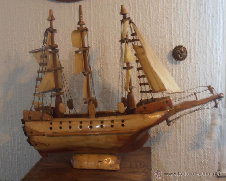 Antig&uuml;edades: CARABELA DE MADERA, ESCULTURA, - Foto 2