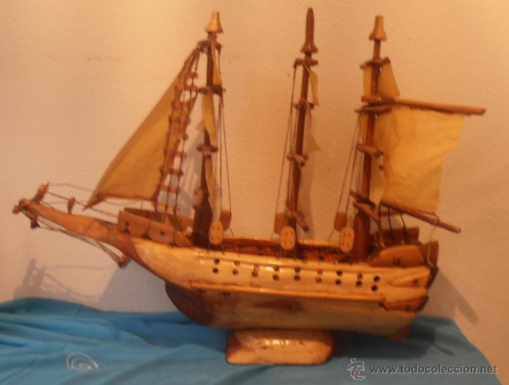Antig&uuml;edades: CARABELA DE MADERA, ESCULTURA, - Foto 11