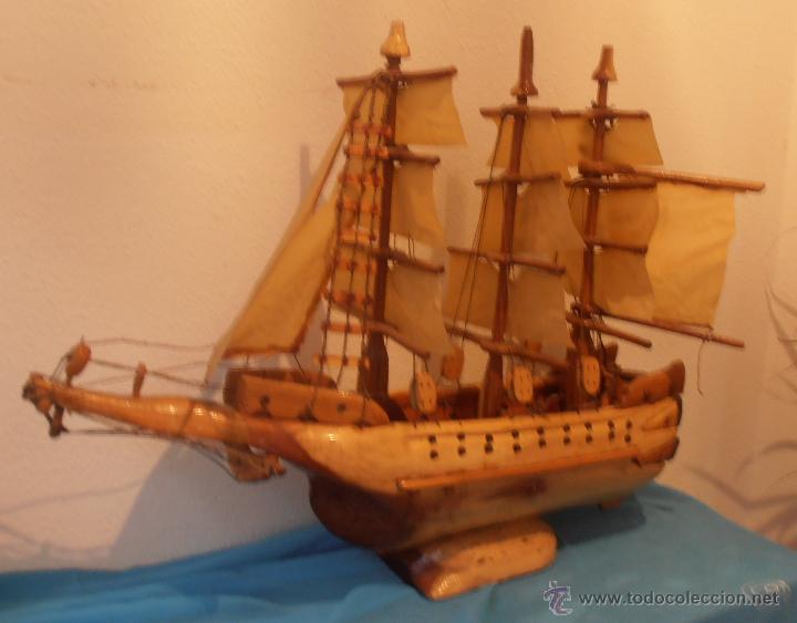 Antig&uuml;edades: CARABELA DE MADERA, ESCULTURA, - Foto 12