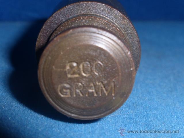 Antig&uuml;edades: ANTIGUA PESA DE BRONCE DE 200 GRAMOS - Foto 3