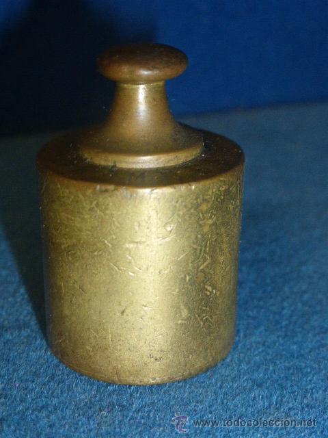 Antig&uuml;edades: ANTIGUA PESA DE BRONCE DE 100 GRAMOS - Foto 1