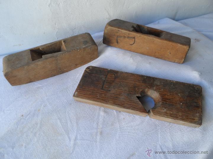 Antig&uuml;edades: cepillo madera de 3 cepillos - Foto 1