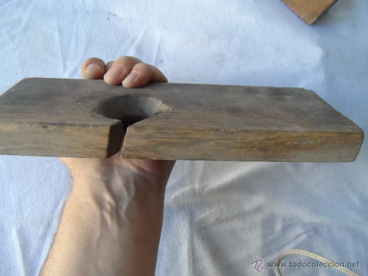 Antig&uuml;edades: cepillo madera de 3 cepillos - Foto 2