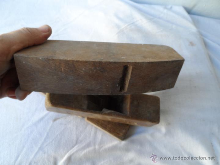 Antig&uuml;edades: cepillo madera de 3 cepillos - Foto 3