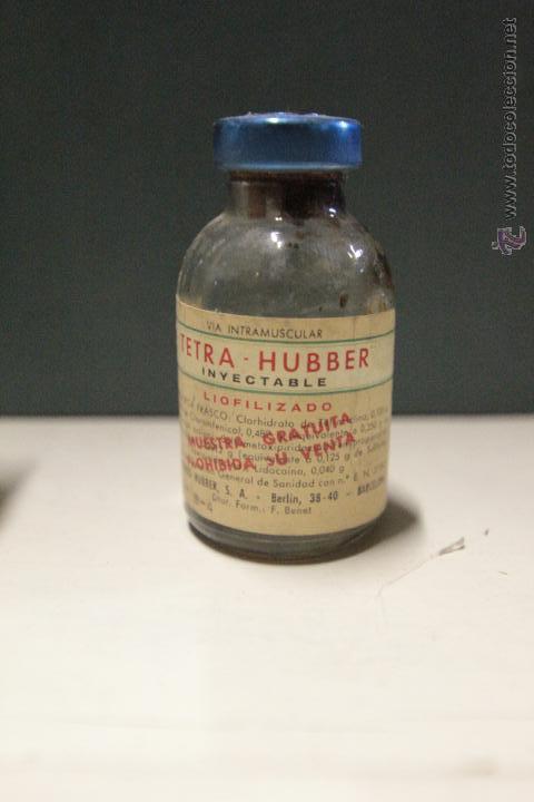 Antig&uuml;edades: Antiguo bote, medicamento tetra-hubber - Foto 1