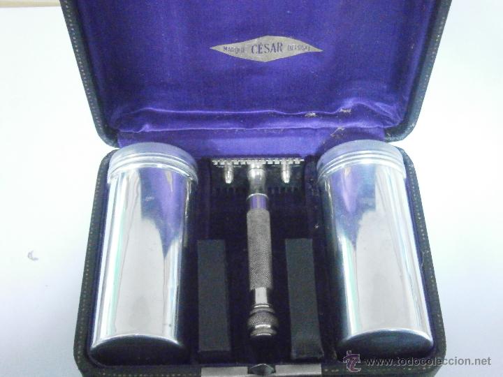 Antig&uuml;edades: Set de maquinilla de afeitar Gillette Cesar en caja original completa - Foto 1