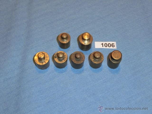 Antig&uuml;edades: REF- 1006 JUEGO DE PESAS EN BRONCE 7ud x 20gr - Foto 4