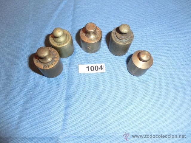 Antig&uuml;edades: REF- 1004 JUEGO DE PESAS EN BRONCE 5ud - Foto 1