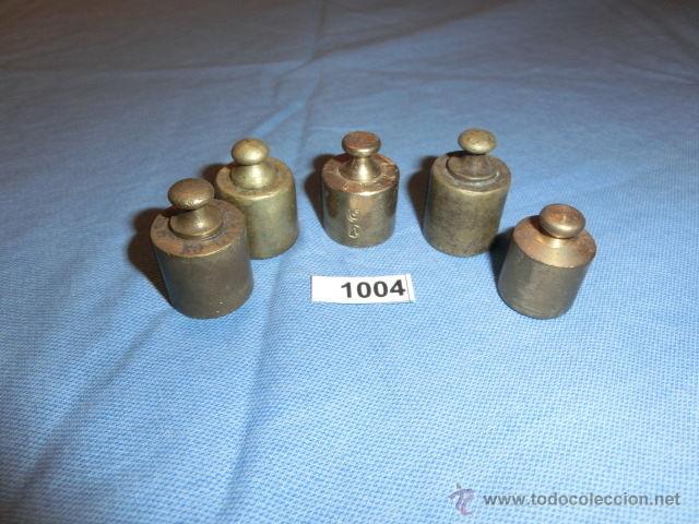 Antig&uuml;edades: REF- 1004 JUEGO DE PESAS EN BRONCE 5ud - Foto 2