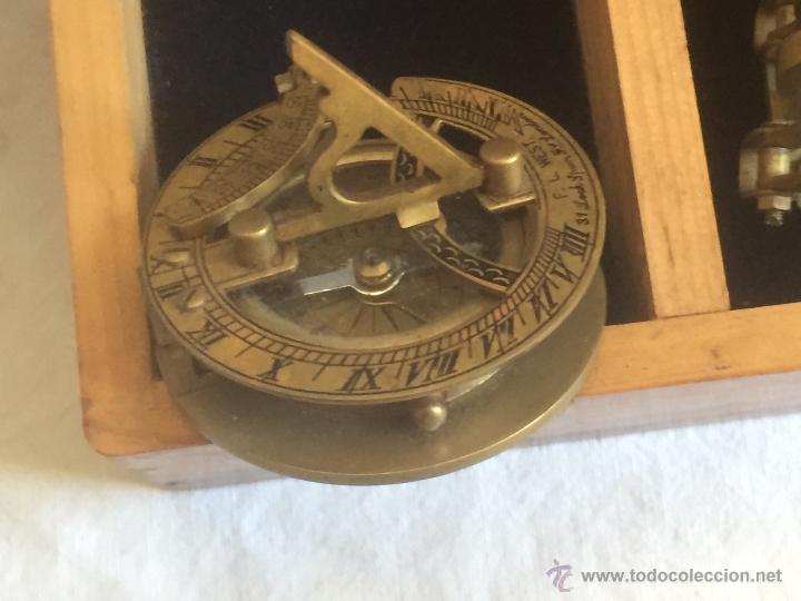 Antig&uuml;edades: caja con instrumentos de navegacion - Foto 3