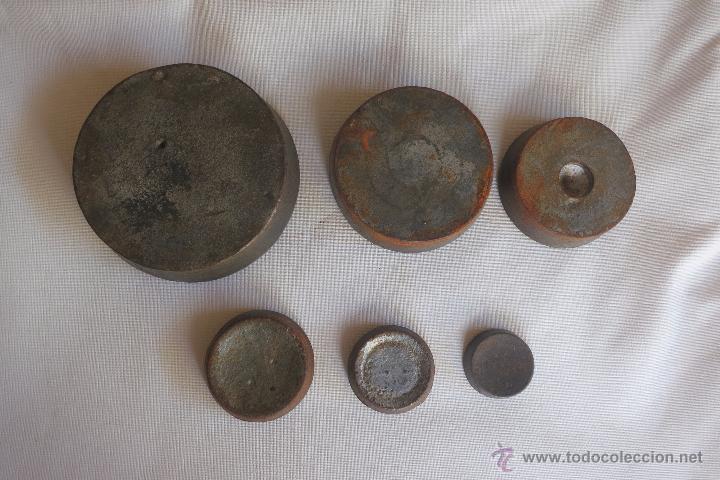 Antig&uuml;edades: juego de pesas inglesas de hierro - Foto 4
