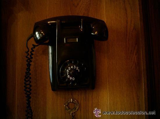 Tel&eacute;fonos: TEL&Eacute;FONO DE PARED - ANTIGUO - ORIGINAL - NEGRO - Foto 3