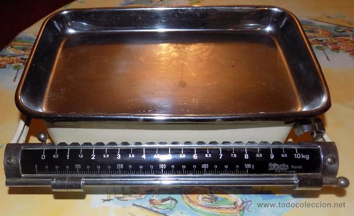 Antig&uuml;edades: antigua bascula de cocina, funciona, 34 ctm - Foto 5