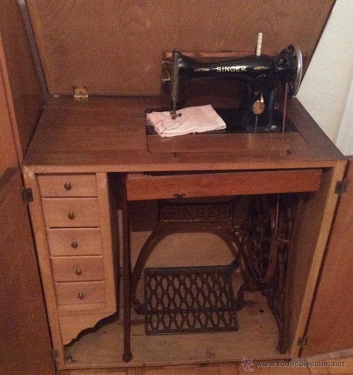 máquina de coser antigua singer, 1925. mueble m - Compra venta en  todocoleccion