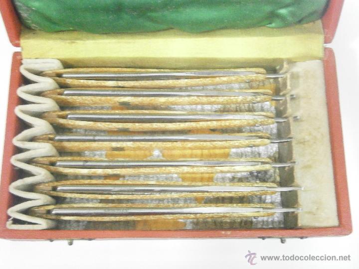 Antig&uuml;edades: Caja con un set de 7 navaja de afeitar Solingen - Foto 2