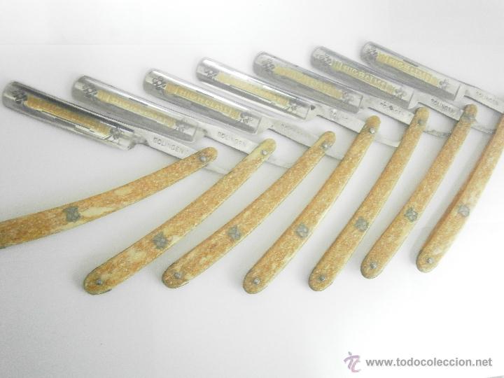 Antig&uuml;edades: Caja con un set de 7 navaja de afeitar Solingen - Foto 3