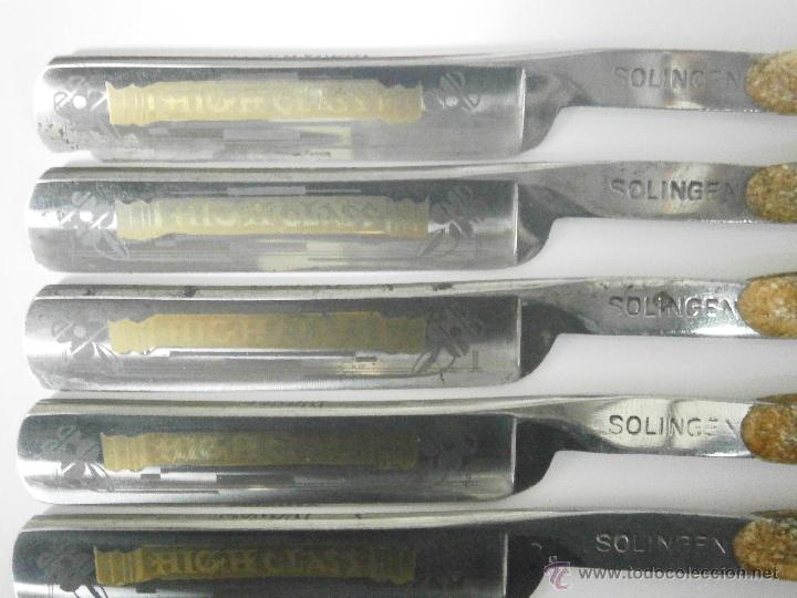 Antig&uuml;edades: Caja con un set de 7 navaja de afeitar Solingen - Foto 5