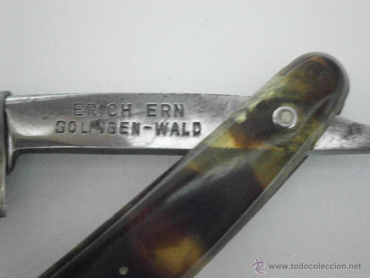 Antig&uuml;edades: Navaja de afeitar ERN Wald Solingen con protector - Foto 2