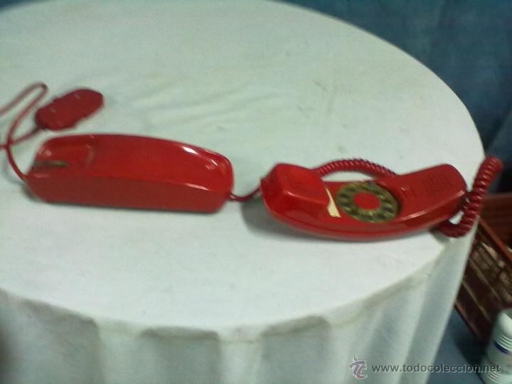 Tel&eacute;fonos: VINTAGE TELEFONO ROJO GONDOLA. - Foto 4