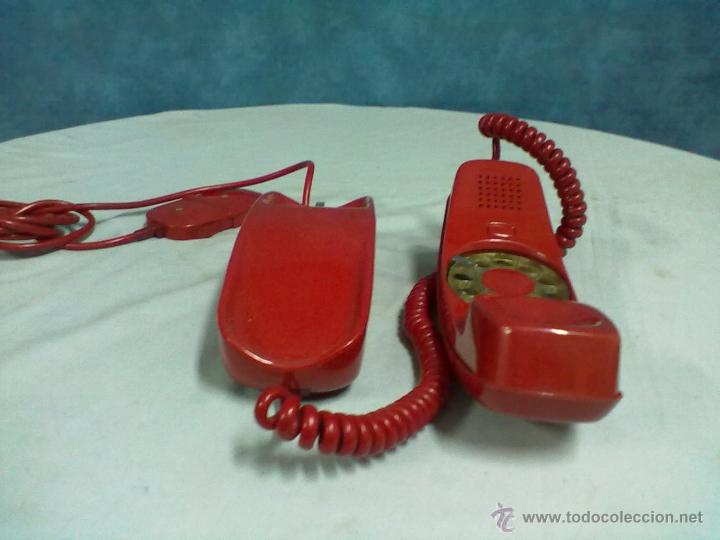 Tel&eacute;fonos: VINTAGE TELEFONO ROJO GONDOLA. - Foto 5
