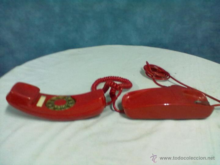 Tel&eacute;fonos: VINTAGE TELEFONO ROJO GONDOLA. - Foto 6