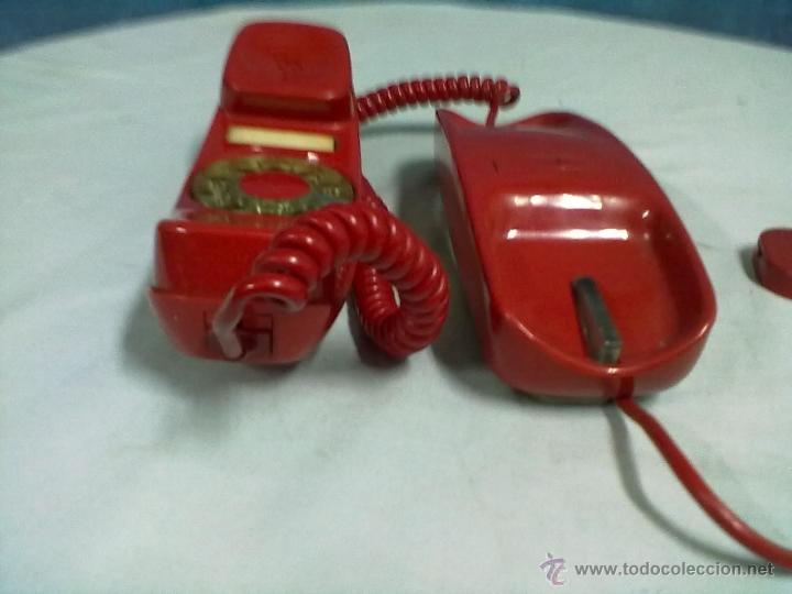 Tel&eacute;fonos: VINTAGE TELEFONO ROJO GONDOLA. - Foto 7