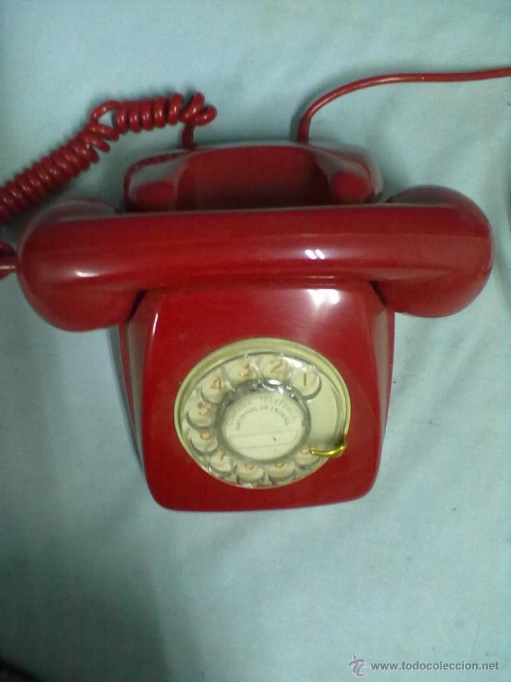 Tel&eacute;fonos: VINTAGE TELEFONO ROJO - Foto 2