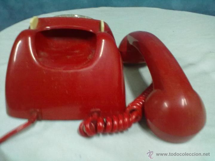 Tel&eacute;fonos: VINTAGE TELEFONO ROJO - Foto 5