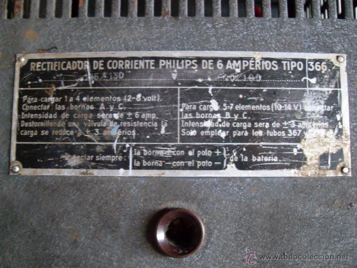 Antig&uuml;edades: ANTIGUO CARGADOR DE BATERIAS -PHILIPS- - Foto 4