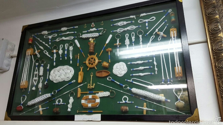 Antig&uuml;edades: CUADRO - NUDOS MARINEROS ARTESANAL - Foto 1