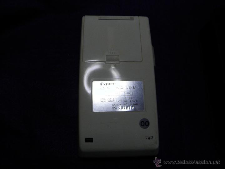 Antig&uuml;edades: CALCULADORA CANON PALMTRONIC LE-81 - Foto 3