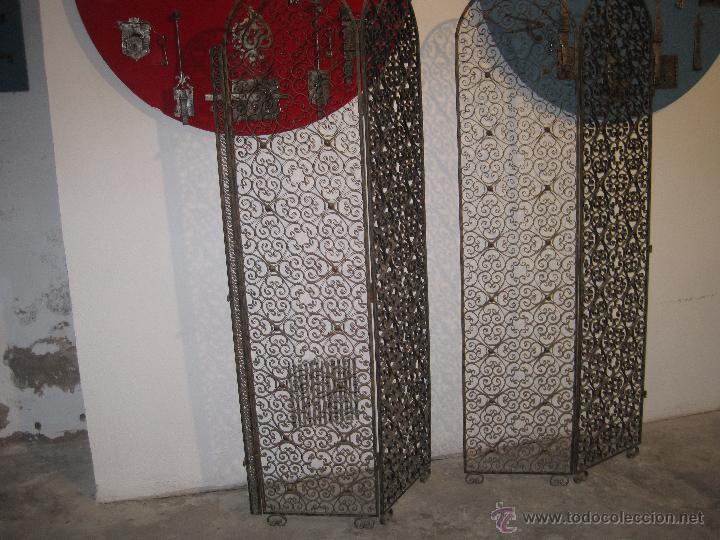 Antig&uuml;edades: BIOMBO ANTIGUO DE HIERRO - Foto 5