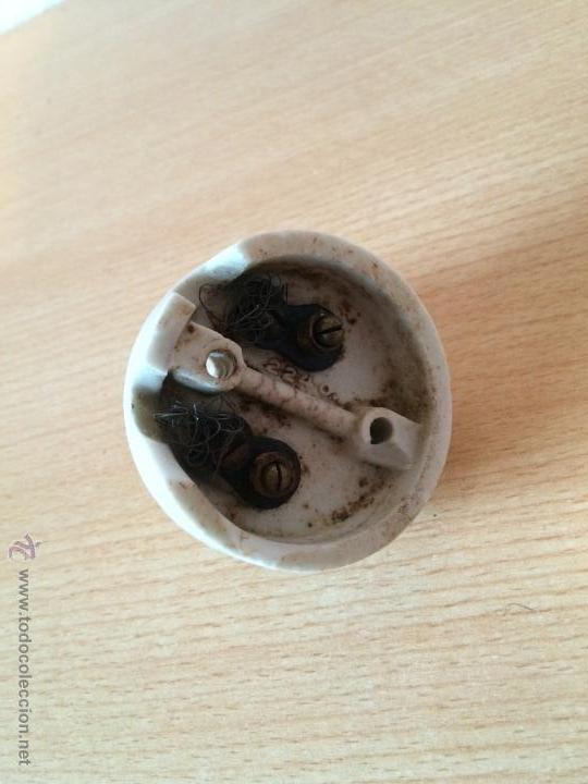Antig&uuml;edades: ANTIGUA LLAVE DE LUZ DE CERAMICA Y MADERA - Foto 6