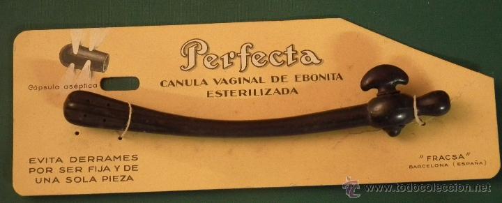 Antig&uuml;edades: C&Aacute;NULA VAGINAL DE EBONITA ESTERILIZADA - Foto 1