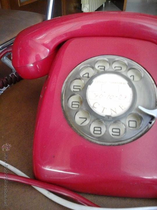 Tel&eacute;fonos: Telefono rojo original a&ntilde;os 60 - Foto 1
