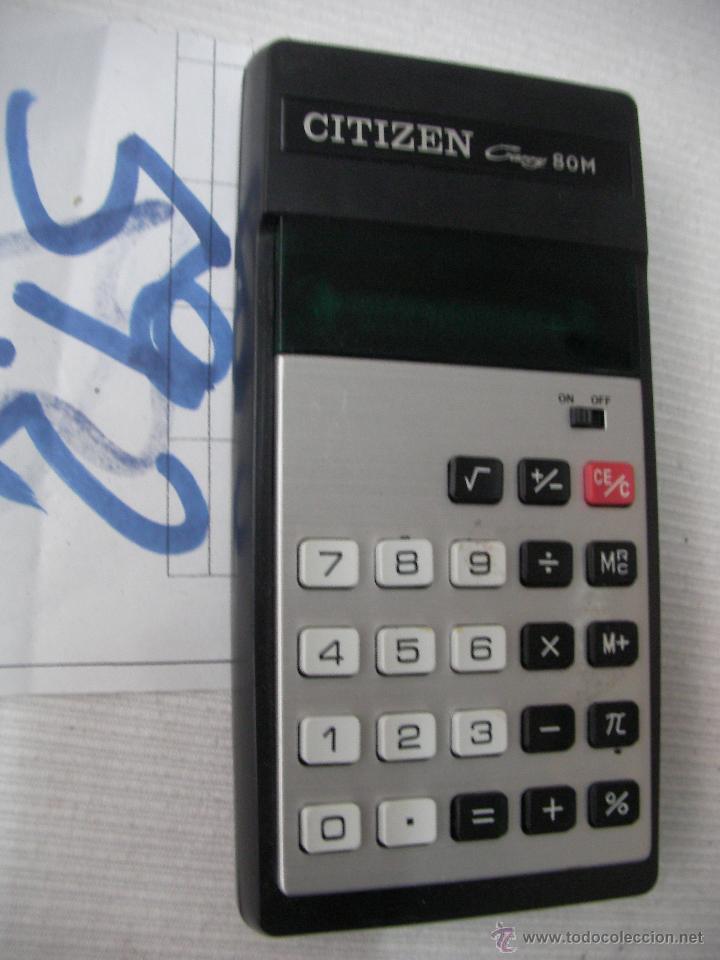 Antig&uuml;edades: ANTIGUA CALCULADORA CITIZEN MOD. CARRY 80 M - Foto 1