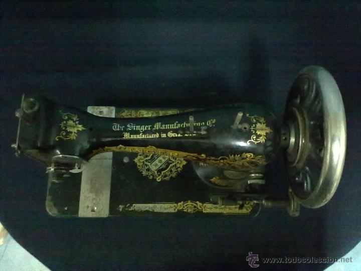 Antig&uuml;edades: CABEZA MAQUINA DE COSER SINGER DE LANZADERA - Foto 5