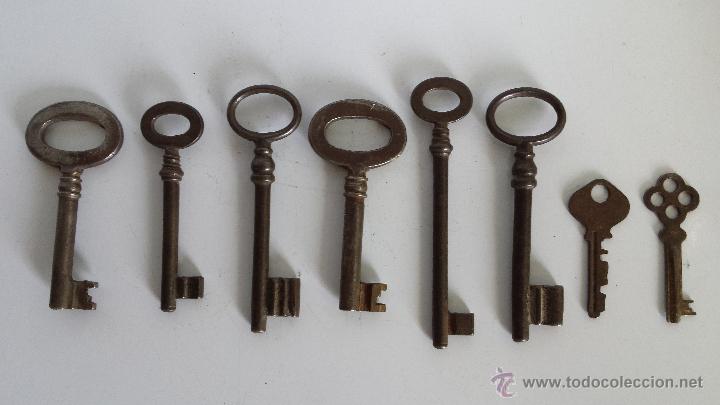 Antig&uuml;edades: LOTE DE OCHO LLAVES ANTIGUAS - Foto 1