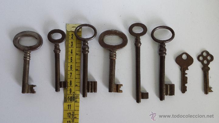 Antig&uuml;edades: LOTE DE OCHO LLAVES ANTIGUAS - Foto 2
