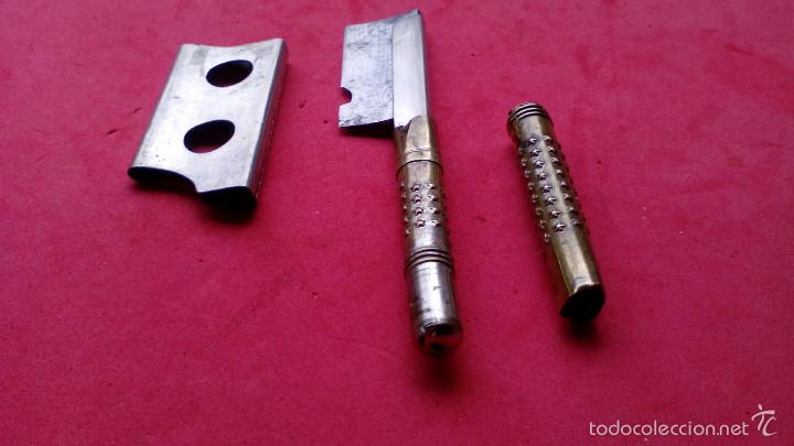 Antig&uuml;edades: ANTIGUO UTIL DE BARBERO CON CUCHILLA SOLINGEN - Foto 2