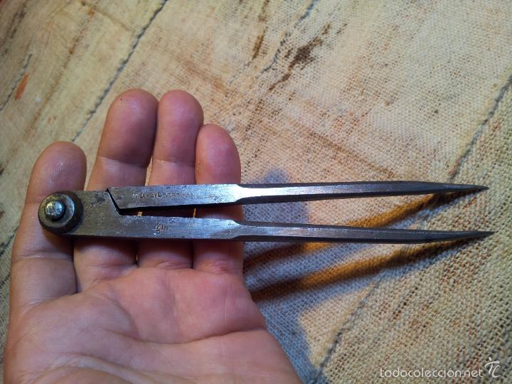 Antigüedades: antiguo compas forja industrial mecanico calderero..mutzig framont. - Foto 7 - 55382632