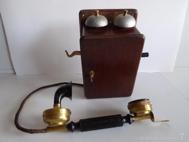 Tel&eacute;fonos: TELEFONO MUY ANTIGUO DE MAGNETO - Foto 2