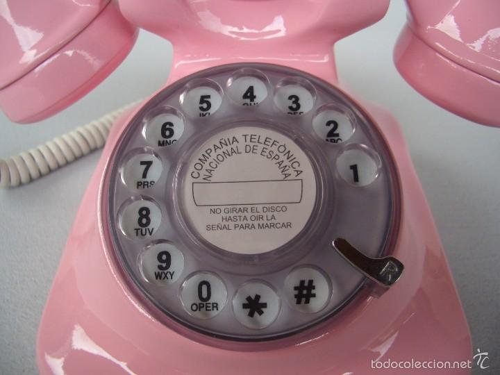 Tel&eacute;fonos: TELEFONO ROSA TIPO ESPA&Ntilde;OL ANTIGUO - Foto 5