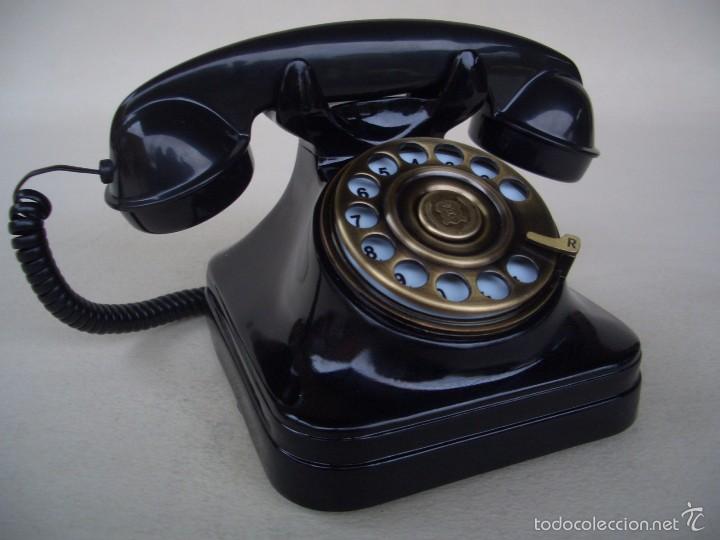Tel&eacute;fonos: TELEFONO NEGRO TIPO ESPA&Ntilde;OL ANTIGUO - Foto 1