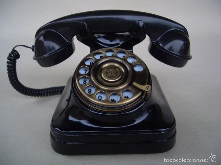 Tel&eacute;fonos: TELEFONO NEGRO TIPO ESPA&Ntilde;OL ANTIGUO - Foto 2
