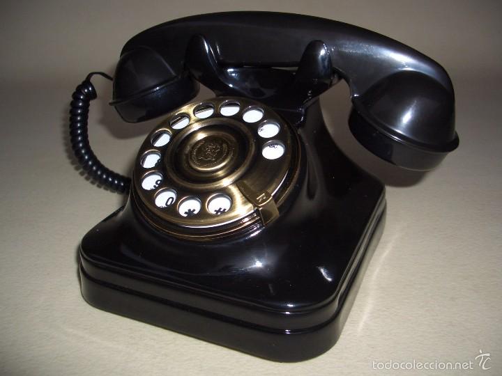 Tel&eacute;fonos: TELEFONO NEGRO TIPO ESPA&Ntilde;OL ANTIGUO - Foto 3